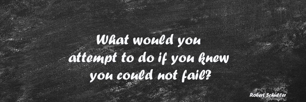 What would you attempt to do if you knew you could not fail?